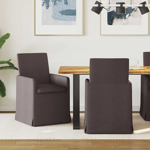  Trpezarijske stolice 2 pcs Tamno smeđa 57 x 67 x 95 cm tkanina Cene