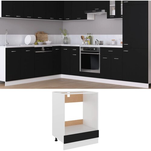 vidaXL Ormarić za pećnicu crni 60 x 46 x 81,5 cm od iverice Cijene