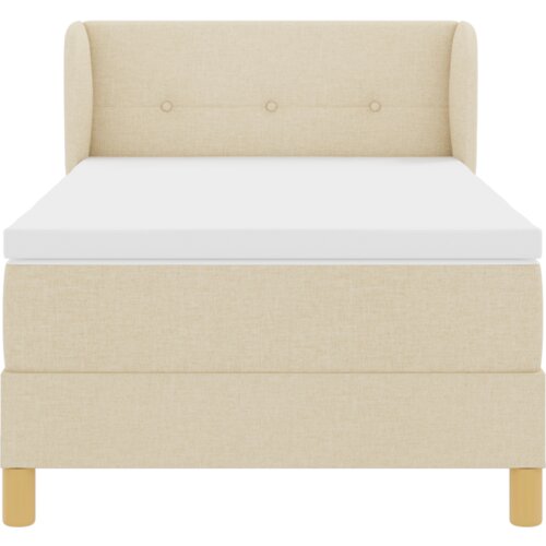 Box Spring Krevet s Madracem - Krem - 80x200 cm - Tkanina Slike