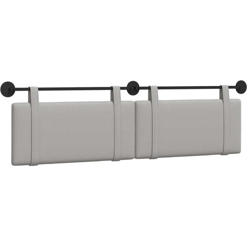  Držeće uzglavlje Zidne Oblačnosiva 190 x 55 x 5 cm tkanina - Siva boja oblaka 180 cm bez LED svjetla Slike