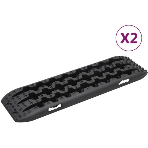 VidaXL Plo&amp;scaron;če proti zdrsu 2 kosa črne barve 106x30,5x7 cm najlon, (21151727) Slike