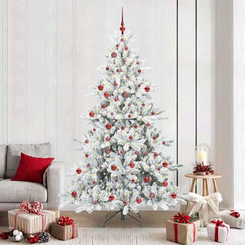 vidaXL Umjetno božićno drvce s nogom with LEDs s stalakom 210cm PVC Cene