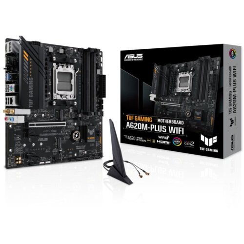 Asus TUF GAMING A620M-PLUS WIFI AMD A620 Vtičnica AM5 Mikro ATX Cene