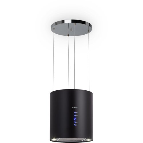 Klarstein barett, otočna kuhinjska napa, &amp;Oslash; 35 cm, recirkulacija 560 m&amp;sup3; / h, led, filter z aktivnim ogljem, nerjaveče jeklo, črna Slike