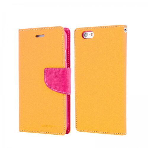 Goospery preklopna torbica Fancy Diary SAMSUNG GALAXY S6 Edge G925 - rumeno pink Cene
