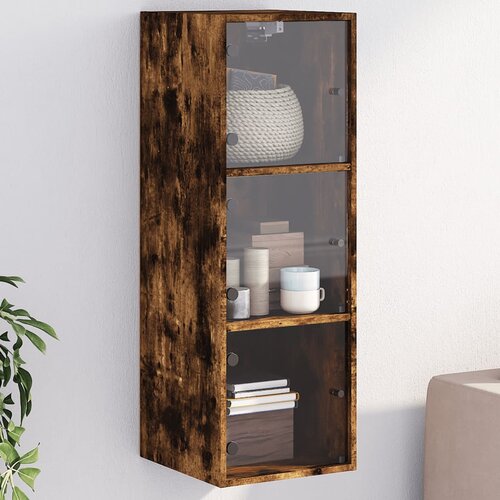 vidaXL Zidni ormarić sa staklenim vratima boja hrasta 35 x 37 x 100 cm Cijene