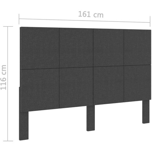  Taftirano uzglavlje od tkanine tamnosivo 160 x 200 cm Slike