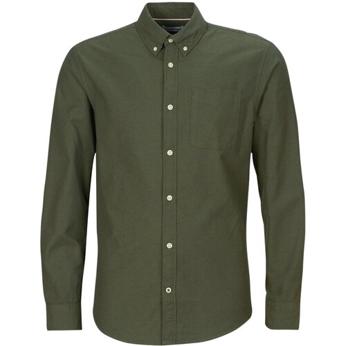 Jack & Jones Srajce z dolgimi rokavi JJEOXFORD SHIRT LS Kaki Cene