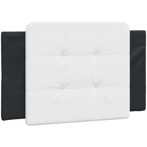  Krevet s madracem crno-bijeli 80 x 200 cm od umjetne kože Slike