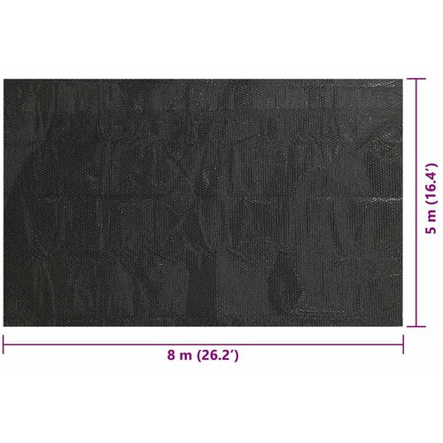  Pravokutni pokrivač za bazen 800 x 500 cm PE crni Slike