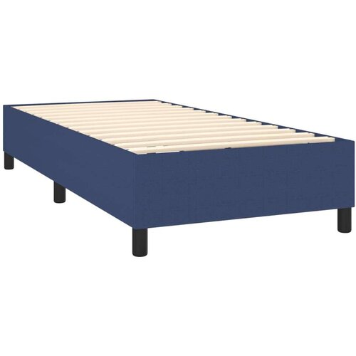 vidaXL Krevet s oprugama i madracem plavi 90 x 200 cm od tkanine Cene