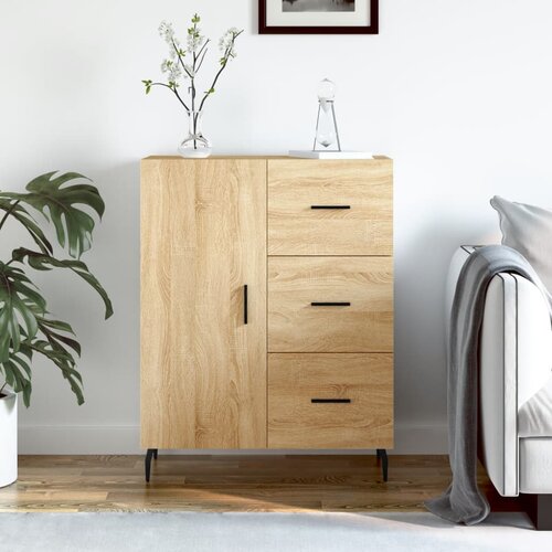 vidaXL Komoda sonoma hrast 69,5x34x90 cm inženirski les Cene