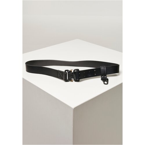 Urban Classics Imitation leather belt with hook black Slike