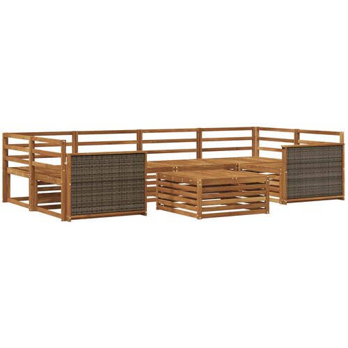 vidaXL Zunanja garnitura za sedenje 7 pcs Naravna Masiven les akacije, (5000279611) Cene