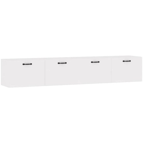 Maison Chic Stenska omarica - Zidna omarica 2 kosa bela 100x36,5x35 cm inženirski les iu747, (22063212) Cene