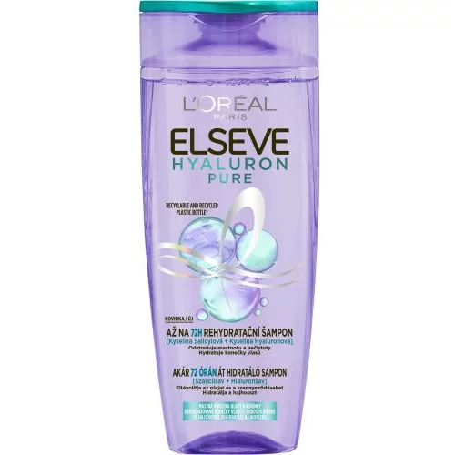 L'Oréal Paris Elseve Hyaluron Pure 400 ml šampon mastni lasje suhi lasje za ženske