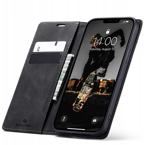 Spacecase OVITEK DENARNICA ZA IPHONE 13 PRO MAX ČRN, (21963907) Cene