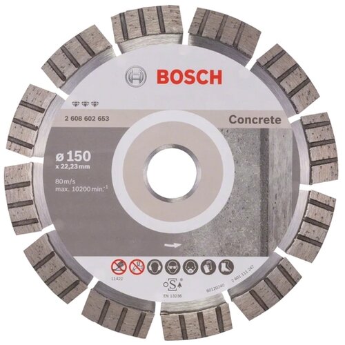 Bosch Dijamantska rezna ploča PRO Concrete za velike ugaone brusilice, otvor 22,23mm 2608602653 Cene