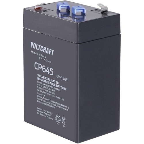 Voltcraft CE6V/4,5Ah VC-12713940 olovni akumulator 6 V 4.5 Ah olovno-koprenasti (Š x V x D) 70 x 107 x 47 mm plosnati priključak 4.8 mm bez održavanja Cijene