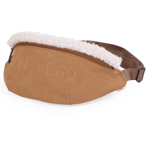 Childhome torbica za okoli pasu on the go suede beige Slike