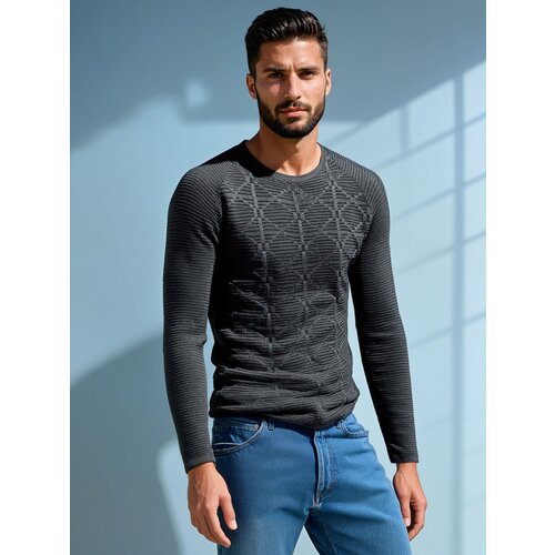 DStreet Sweter męski antracytowy Slike