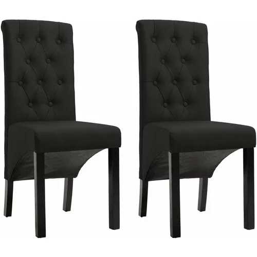  Blagovaonske stolice od tkanine 2 kom crne