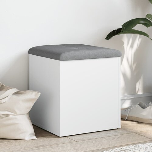 vidaXL Klupa za pohranu bijela 42 x 42 x 45 cm od konstruiranog drva Cijene
