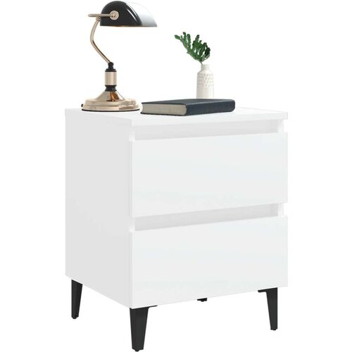 VidaXL Noćni ormarići 2 kom Bijela 40x35x50 cm Slike
