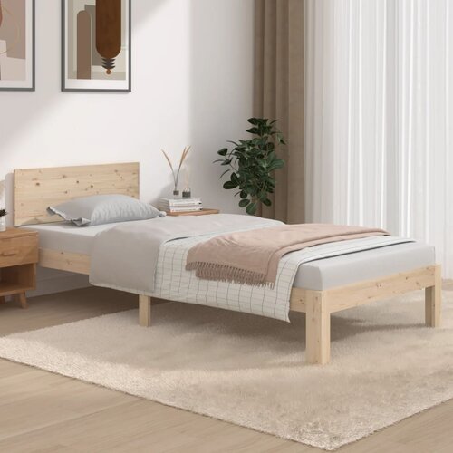 The Living Store Posteljni okvir iz trdne borovine 90x200 cm - Posteljni Okvir, (21527609) Slike