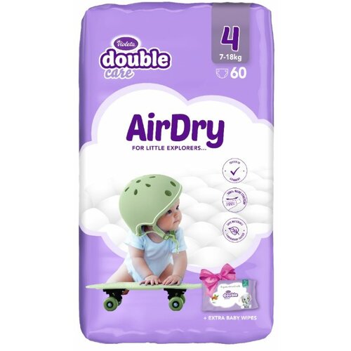 Violeta air dry 4 maxi 7 - 18 kg pelene za bebe 60 kom Slike