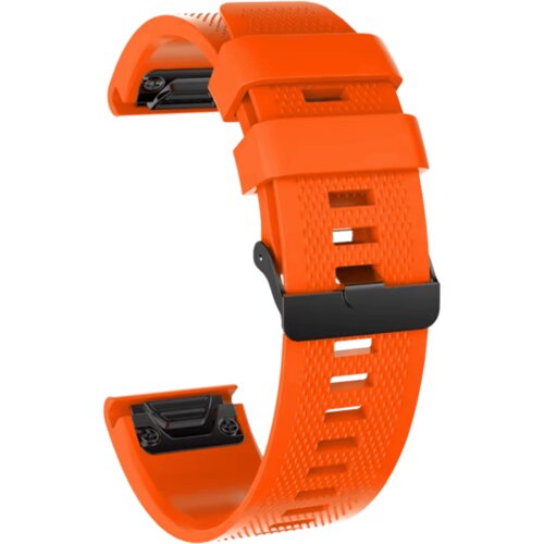 Chameleon Silikonski pa&amp;scaron;ček za Garmin ure (20mm), hitro zapenjanje, oranžen Slike