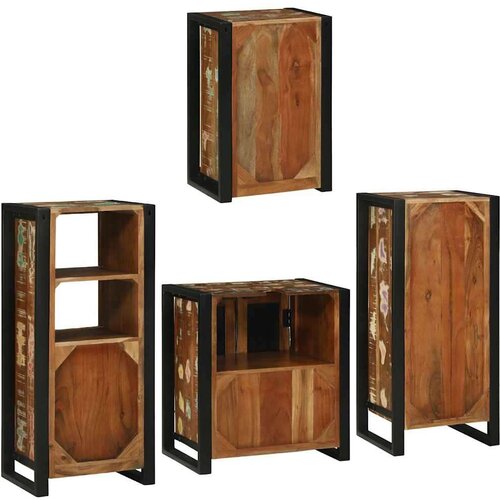 VidaXL Set namje&amp;scaron;taja za kupaonicu Zidne 4 pcs Čvrsto reciklirano drvo Slike