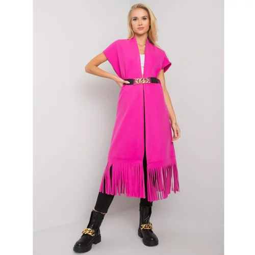 Fashion Hunters A pink cape with Forl fringes