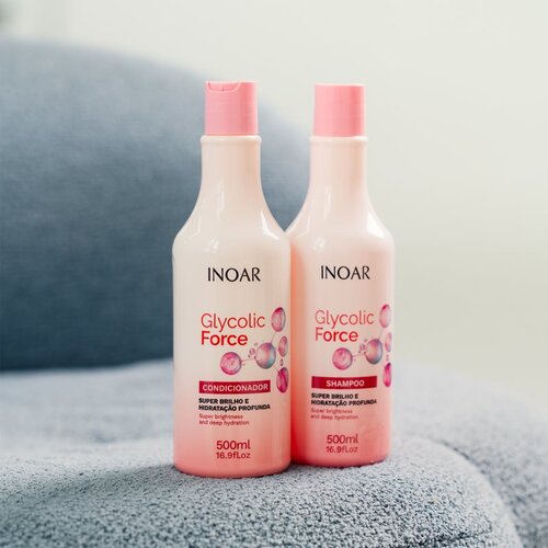 INOAR Glycolic Force Duo set za sjajnu i mekanu kosu 2 kom Slike