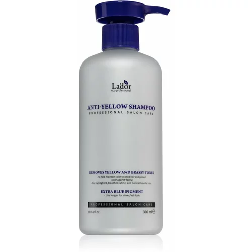 LADOR Anti-Yellow vijoličen toniran šampon za blond lase 300 ml