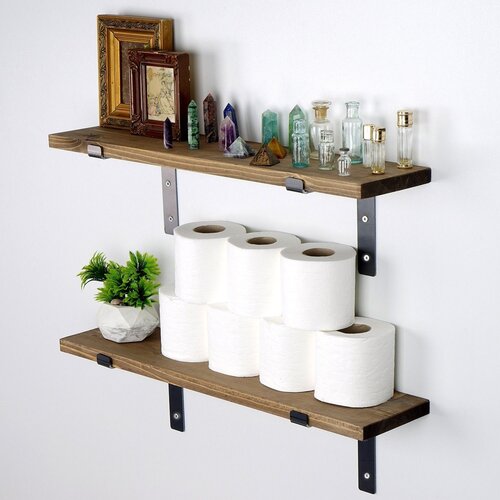  LAM004 black walnut decorative wooden wall shelf Cene