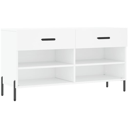 Maison Chic Klop za čevlje - Sedež za čevlje bela 102x35x55 cm inženirski les, (21778197) Slike