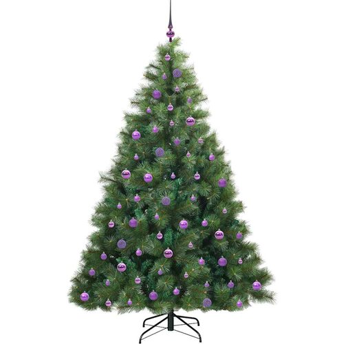  Umjetno božićno drvce s stalakom Zelena 210 cm PE i PVC 130 x 130 x 210 cm Slike