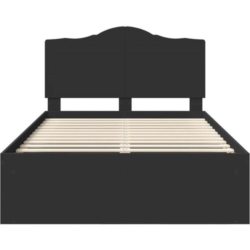  Okvir za krevet Crna 120 x 200 cm Čvrsto borovo drvo Slike