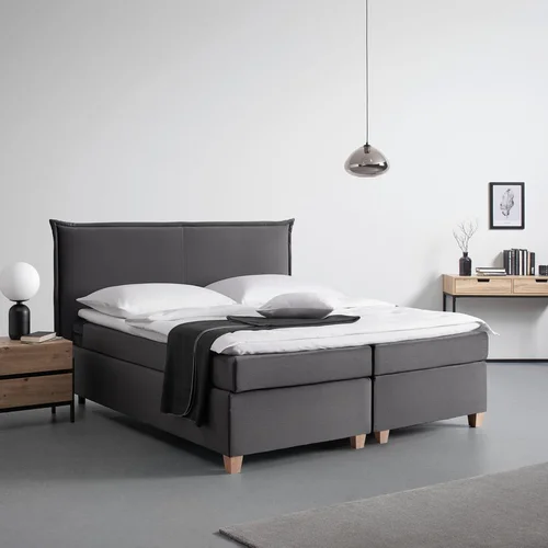Bessagi Home Postelja Boxspring Rina, Temno Siva, 180x200 Bessagi Home Postelja Boxspring Rina, Temno Siva, 180x200