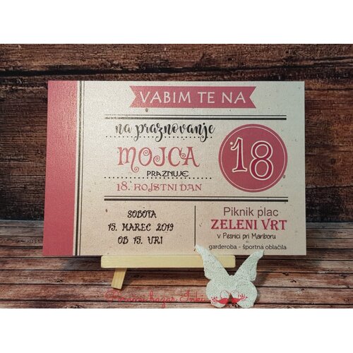  Vabilo za 18. rojstni dan ROJ 02 Cene