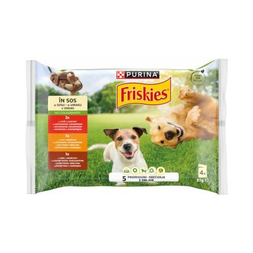 Friskies Adult Multipack meso i povrće u želeu 4x85 g Cijene