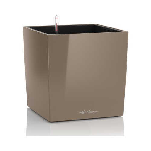 LECHUZA CUBE okrasni lonec komplet-set - taupe visoki sijaj Cene