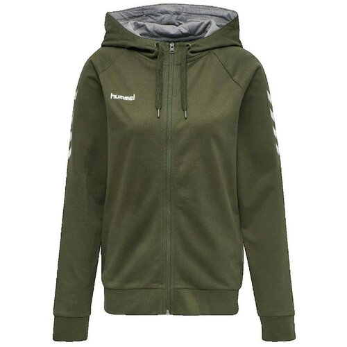 Hummel Puloverji Sweatshirt HMLGO COTTON ZIP HOODIE vert Zelena Cene