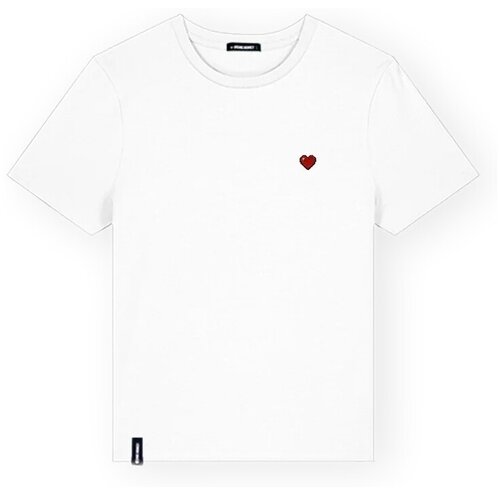 Organic Monkey Majice &amp;amp; Polo majice Pixel Heart T-Shirt - White Bela Slike