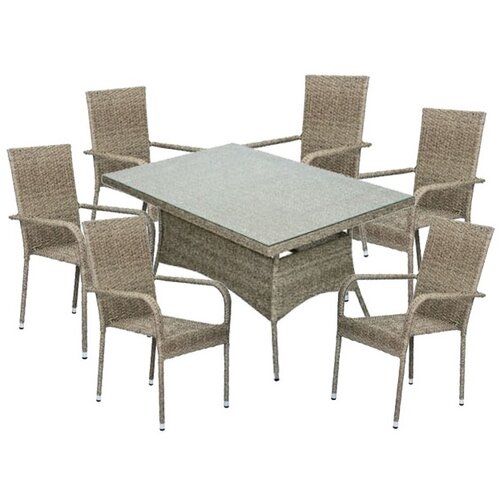 Olimp Sport Baštenska garnitura Bay sto i 6 Bay stolica siva Cene