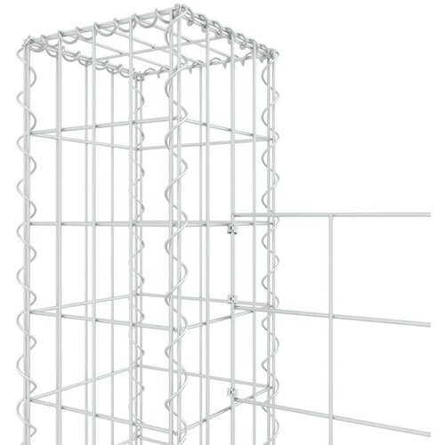 VidaXL Gabionska ko&amp;scaron;ara U-oblika s 5 stupova 500x20x150 cm željezna Slike