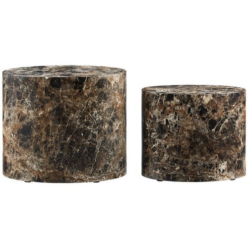 Livetastic Set Klubskih Mizic Marble, Rjava, 2-Delni Slike