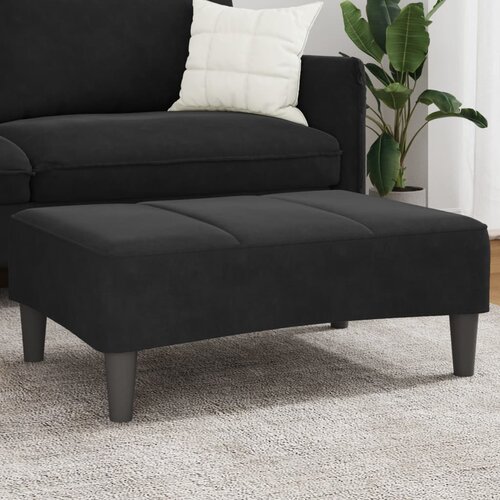 VidaXL Stolček za noge črn 77x55x31 cm žamet Slike