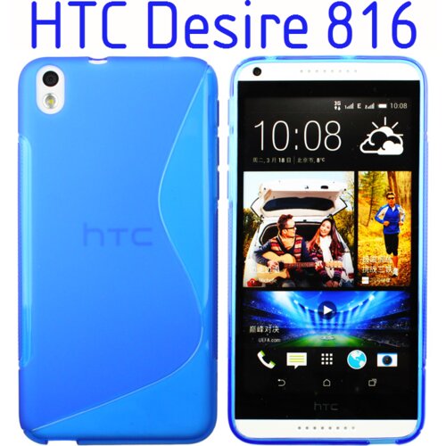 Gumijasti / gel etui S-Line za HTC Desire 816 - modri Cene